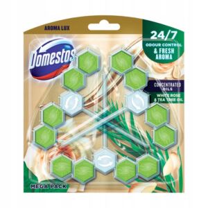 Domestos AROMA LUX Kostka Toaletowa White Rose & Tea Tree Oil 3x55g